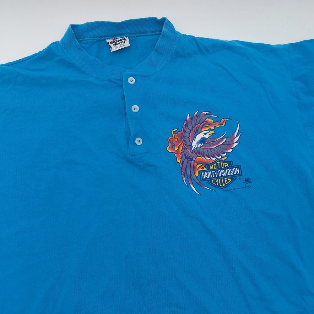 Vtg 80s Xl Harley Davidson T Shirt Motorcycle American Traditional Eagle Jims Az
